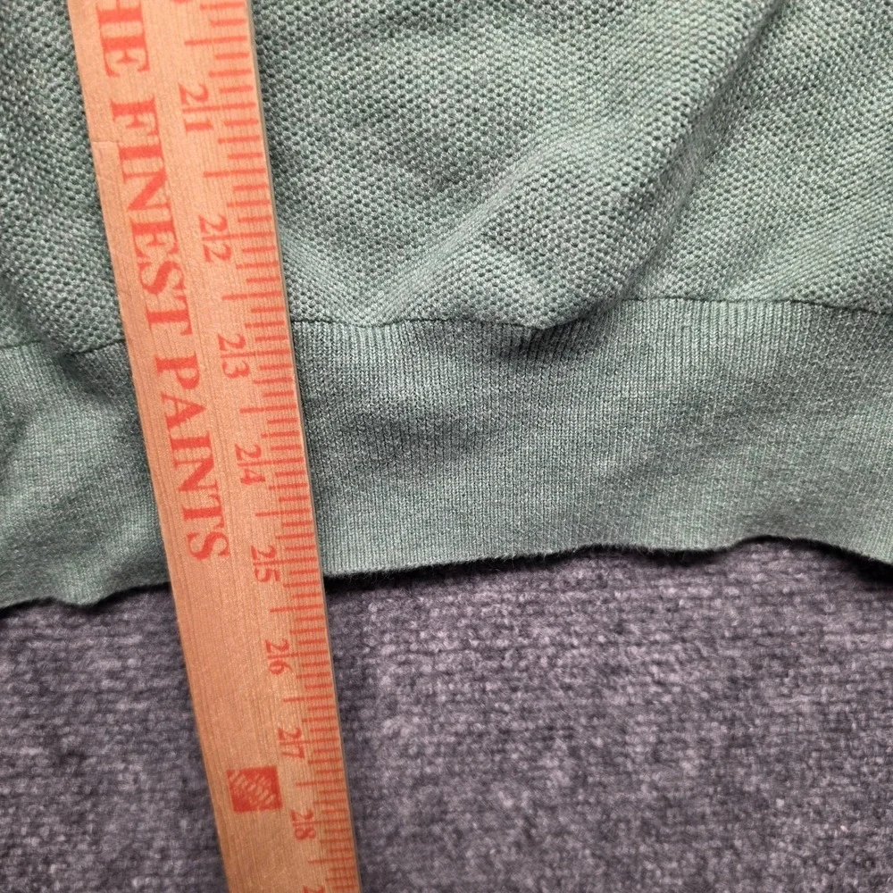 Polo Ralph Lauren XL Mint Sage Green 100% Pima Cotton Pullover 1/4 Zip Sweater